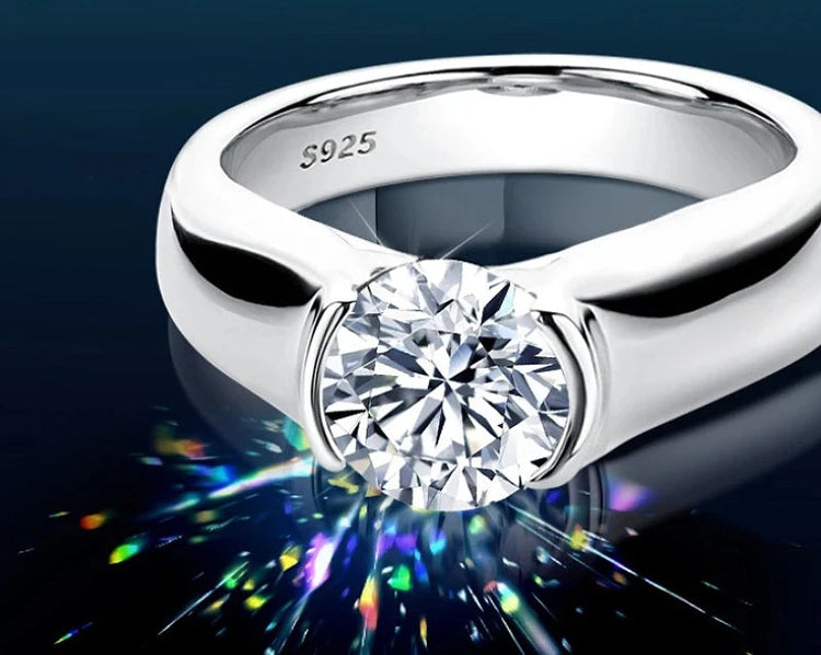 Moissanite Sterling Silver Rings - Jewelry Wholesale Collection
