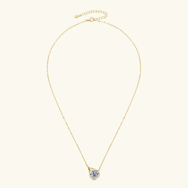 3CT 2CT 1CT D Moissanite Solitaire Pendant Necklace for Women 925 Silver Adjustable Chain 6.5mm/8mm/9mm Lab Diamond Jewelry Gift