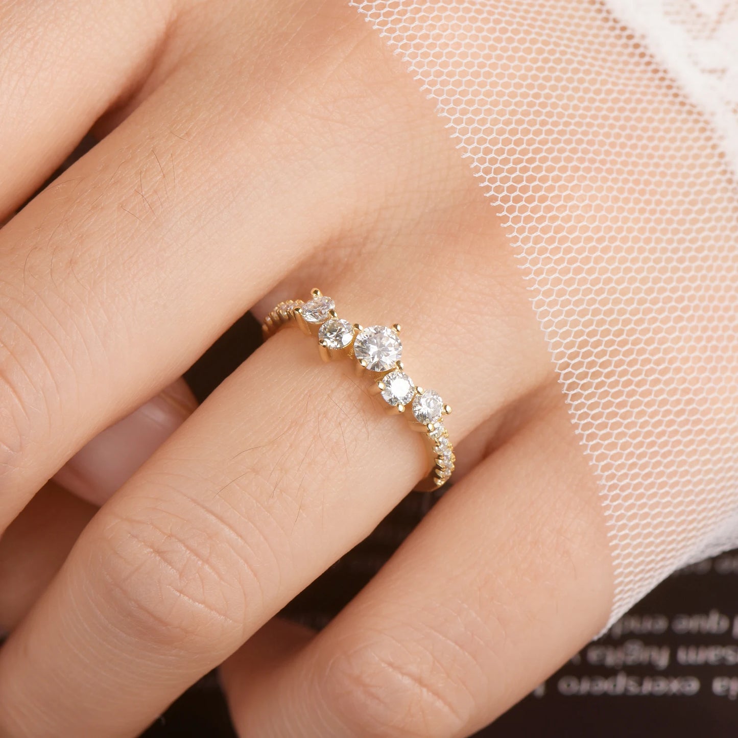 Real 4mm&3mm&1.6mm Moissanite Engagement Ring Delicate Wedding Rings 925 Silver for Women Finger Jewelry GRA Certified