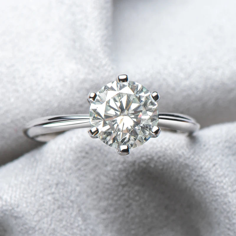 2CT 3CT Moissanite Ring 1CT 0.5CT Wedding Engagement Ring 925 Sterling Silver for Women Solitaire Diamond Finger Jewelry