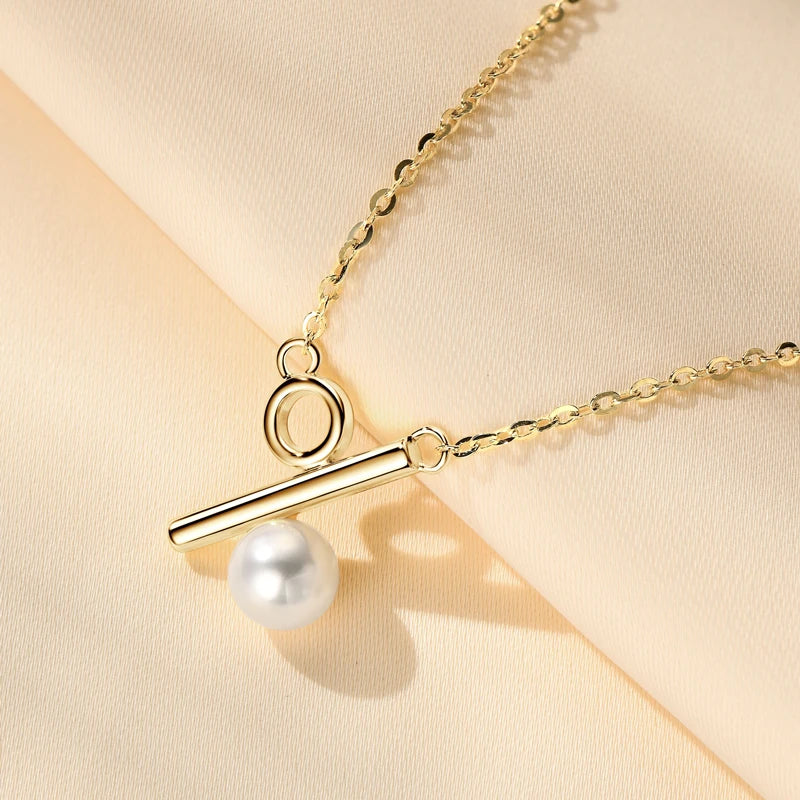 S925 Silver Percentage % Pendant Necklace 5.5-6mm Natural Freshwater Pearl Necklaces For Women Fine Jewelry 2025 Trend