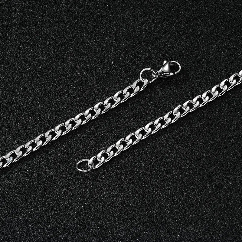 925 Sterling Silver Crucifix Cross Pendant Necklace for Men 4.7mm Durable Stainless Steel Cuban Chain Necklaces Hip Hop