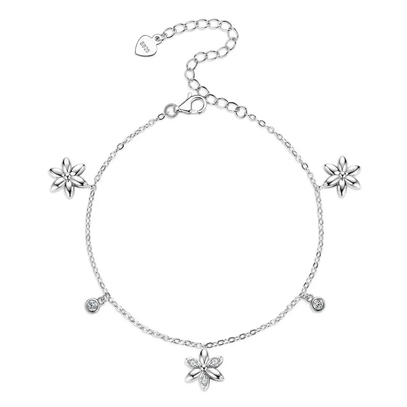 2025 New 4mm Bezel Moissanite Bracelet 925 Silver Adjustable Chain Fashion Bracelets for Women Hand Jewelry Valentine Gift