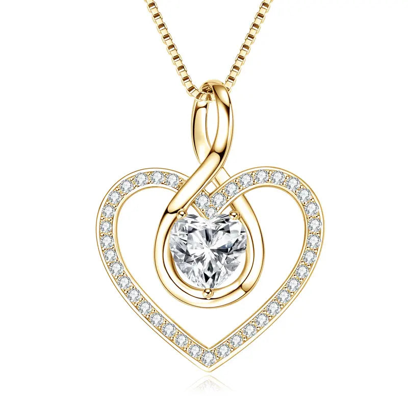 1CT 2CT 3CT Heart Cut Moissanite Pendant Necklace 925 Silver Adjustable Chain for Women GRA Certified Jewelry 2025 Gifts