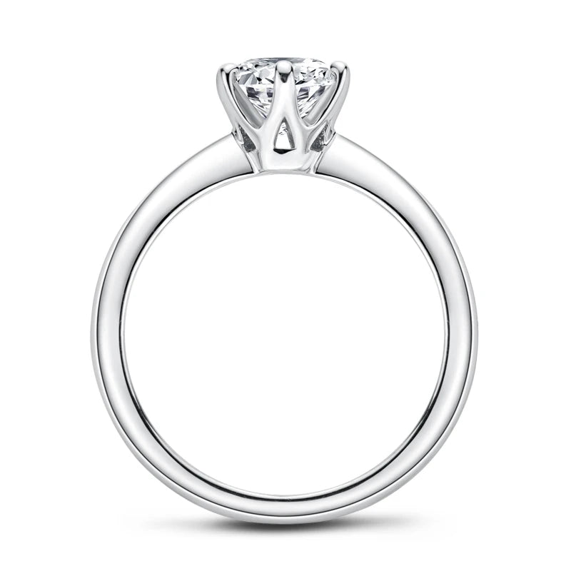 2CT 3CT Moissanite Ring 1CT 0.5CT Wedding Engagement Ring 925 Sterling Silver for Women Solitaire Diamond Finger Jewelry