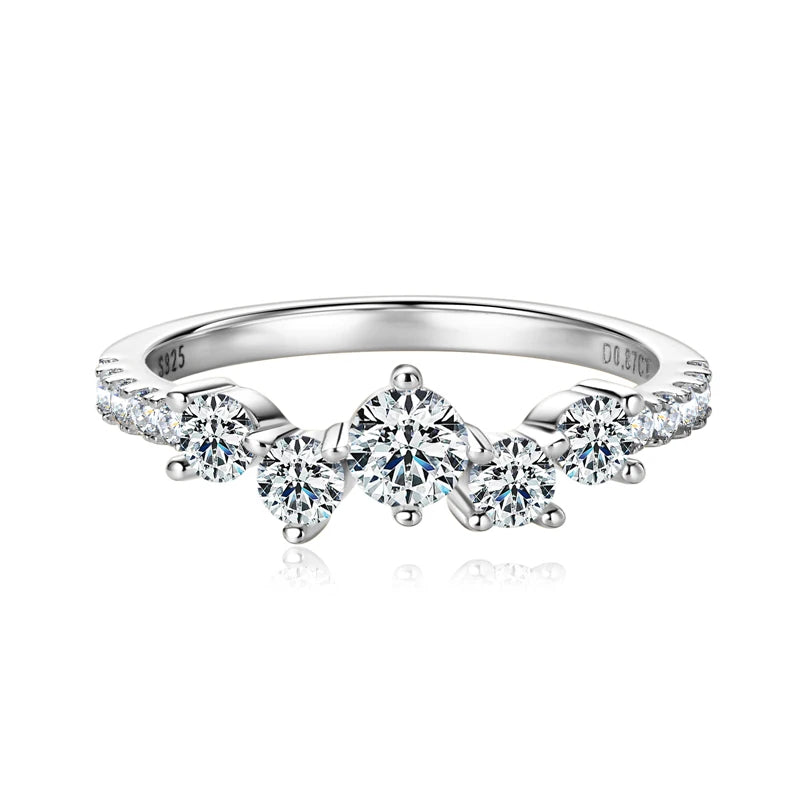 Real 4mm&3mm&1.6mm Moissanite Engagement Ring Delicate Wedding Rings 925 Silver for Women Finger Jewelry GRA Certified