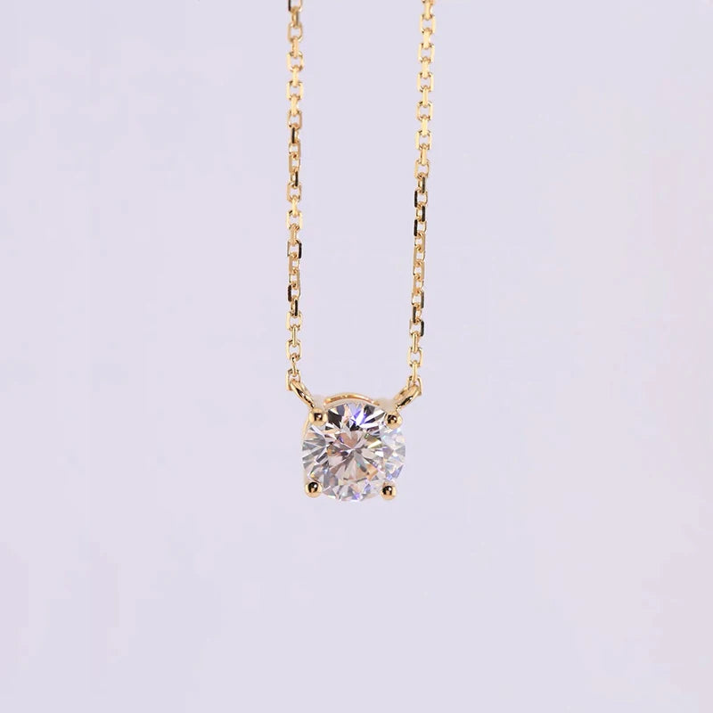 2.0CT Oval Cut D Moissanite Solitaire Pendant Necklace for Women 925 Silver Adjustable Chain GRA Certified Jewelry Gifts