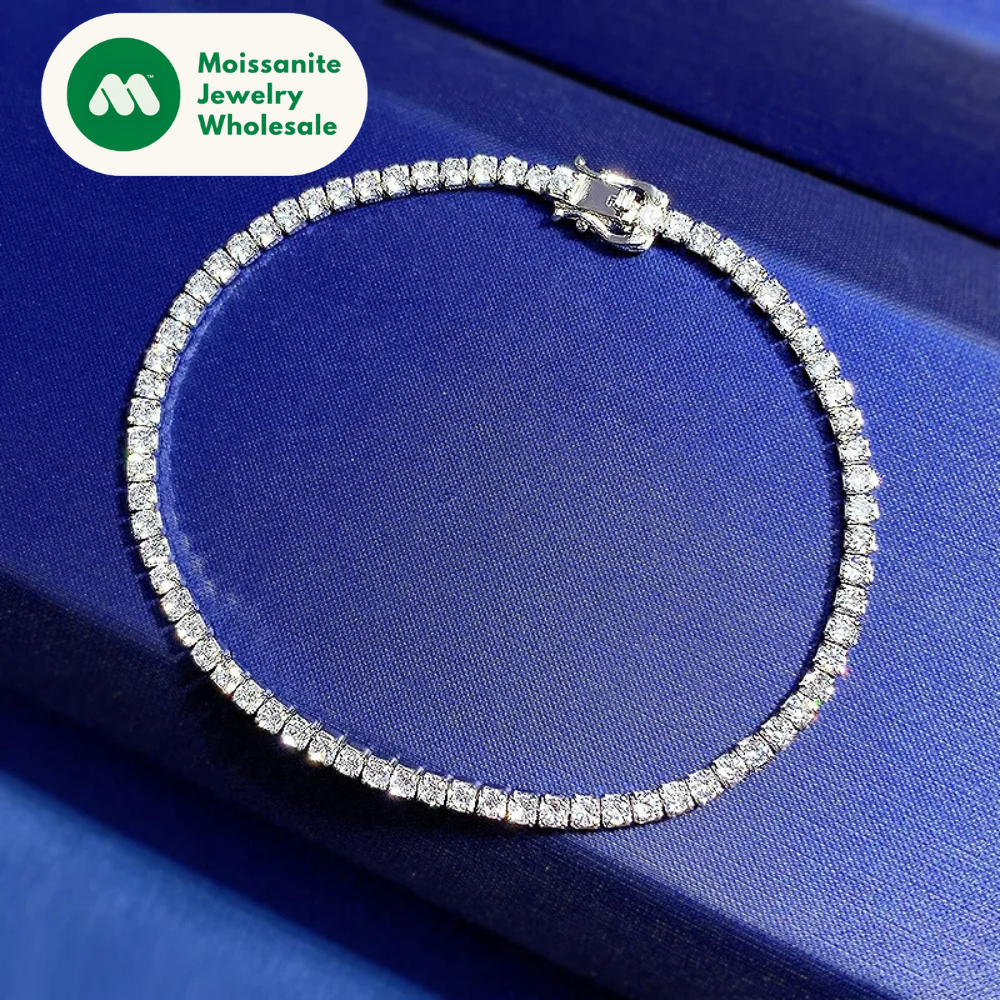 Original 925 Silver Full Tennis Bracelets 2mm Zircon Sparking Lab Diamond Bracelet for Men Women Luxury Christmas Gifts