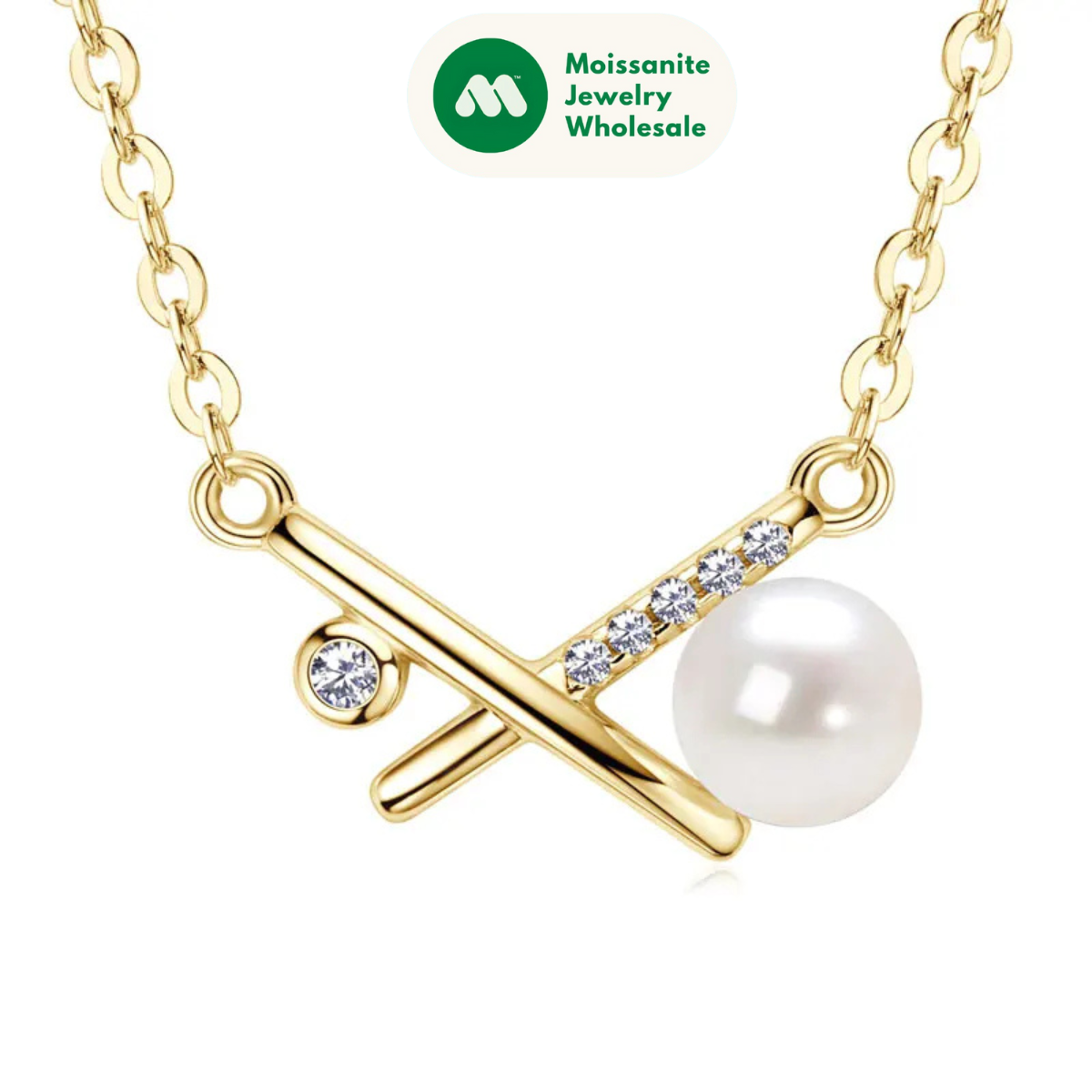 5-5.5mm Natural Freshwater Pearl Pendant Necklace 925 Sterling Silver for Women X Shape Cross Pendants Valentine Gifts