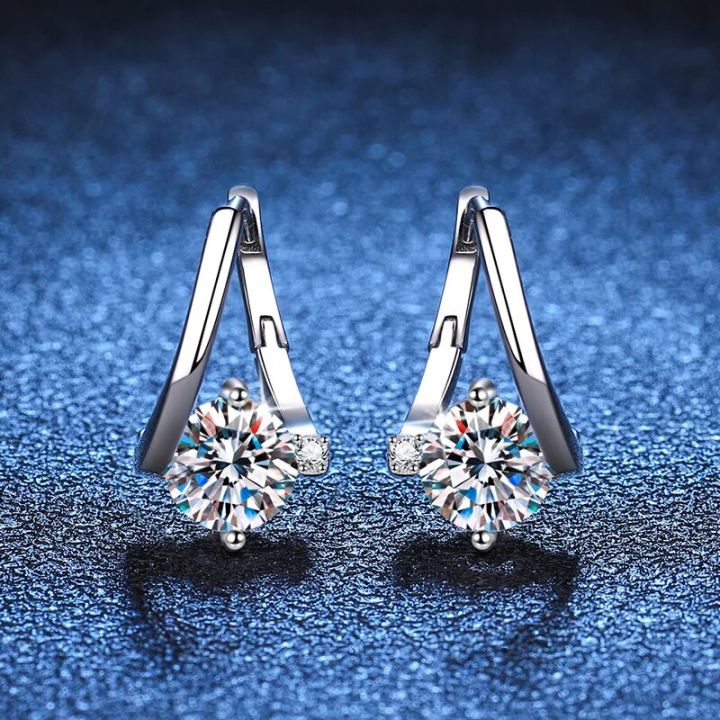 1 Carat Moissanite Earrings - Jewelry Wholesale Collection