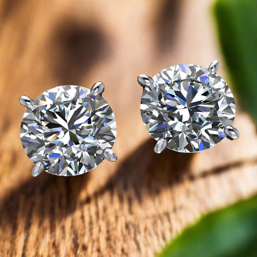 3+ Carat Moissanite Earrings - Jewelry Wholesale Collection