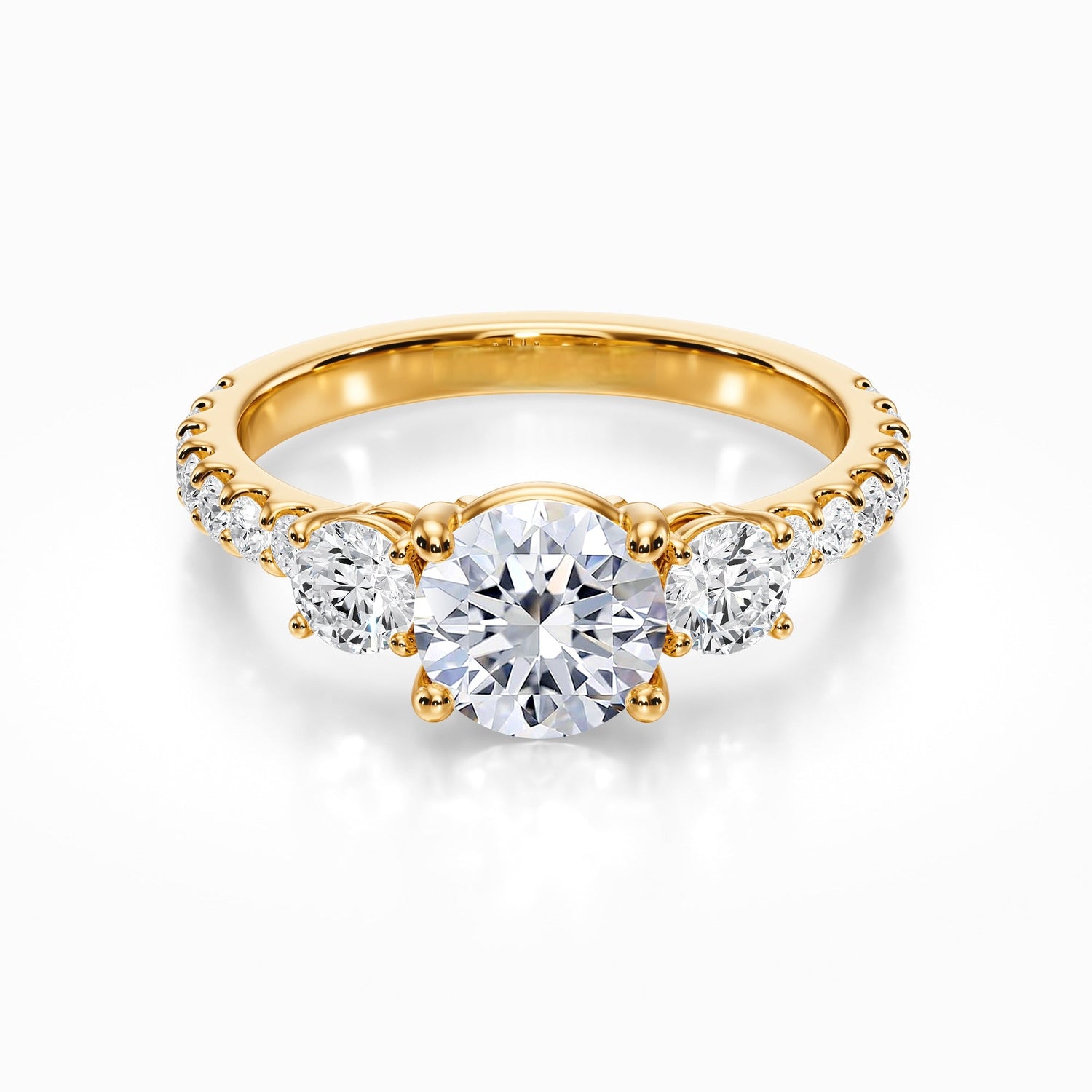 Moissanite 3 Stone Rings - Jewelry Wholesale Collection