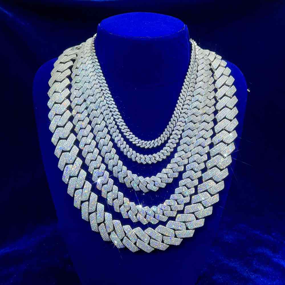 Moissanite Cuban Link Chains - Jewelry Wholesale Collection