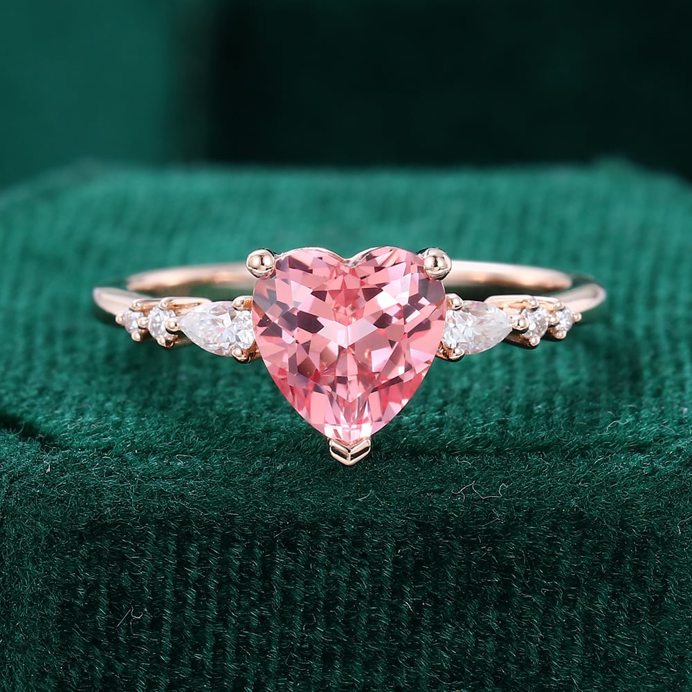 Moissanite Heart Shaped Rings - jewelry wholesale collection