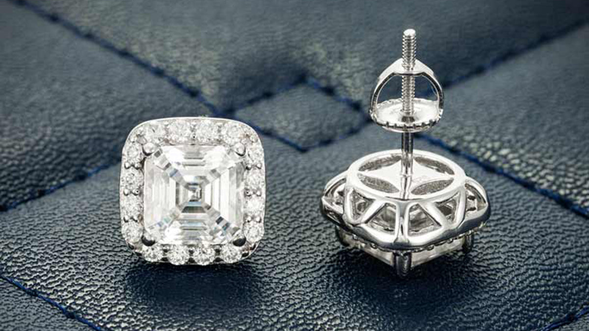 Moissanite Screw Back Earrings - Jewelry Wholesale Collection
