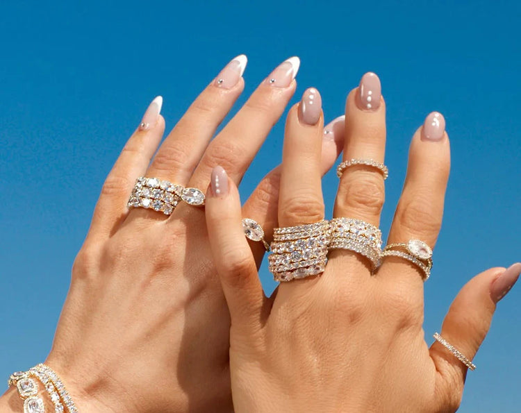 Moissanite Stackable Rings - Wholesale Jewelry Collection