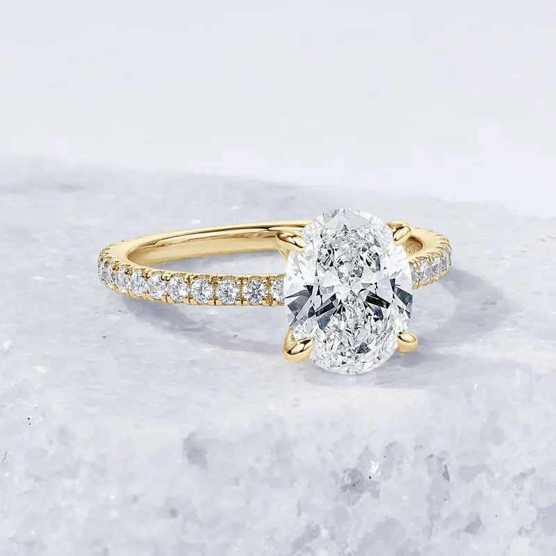 Moissanite Yellow Gold Rings - Jewelry Wholesale Collection