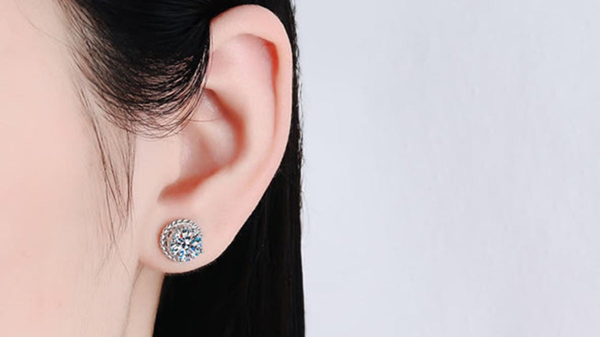 Sterling Silver / 925 Moissanite Earrings - Jewelry Wholesale Collection