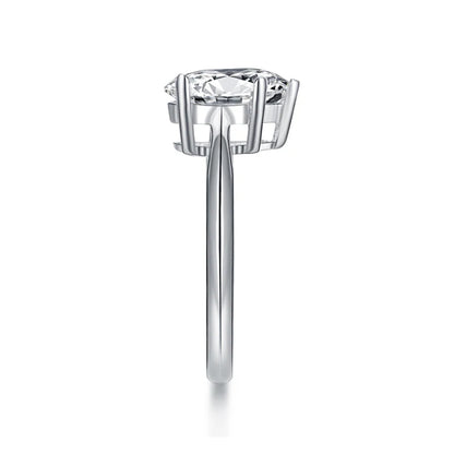 925 Silver Solitiare Ring 2ct Pear cut Women Engagement Jewelry Synthetic diamond Wedding Finger Rings Fine Jewelry Gifts
