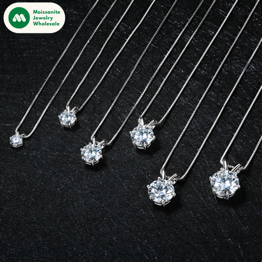 5-11mm 4CT 5CT D-E Moissanite Solitaire Pendant Necklace For Women Real 925 Silver Original Jewelry With GRA Certificate 0.5-3CT