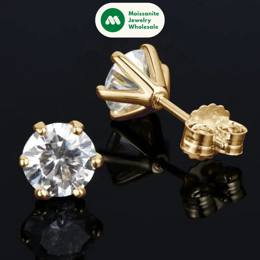 Original 1CT 2CT 3CT D Color Moissanite Earrings for Men Women Real Silver 925 Piercing Stud Earrings Jewelry GRA Certificate