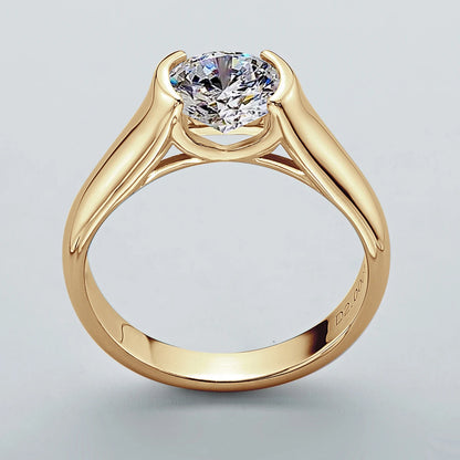 8MM D2.0CT Real VVS1 Moissanite Wedding Engagement Rings Band For Women 925 Silver Solitaire Diamond Jewelry Certificate