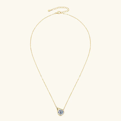 3CT 2CT 1CT D Moissanite Solitaire Pendant Necklace for Women 925 Silver Adjustable Chain 6.5mm/8mm/9mm Lab Diamond Jewelry Gift
