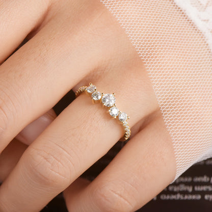 Real 4mm&3mm&1.6mm Moissanite Engagement Ring Delicate Wedding Rings 925 Silver for Women Finger Jewelry GRA Certified