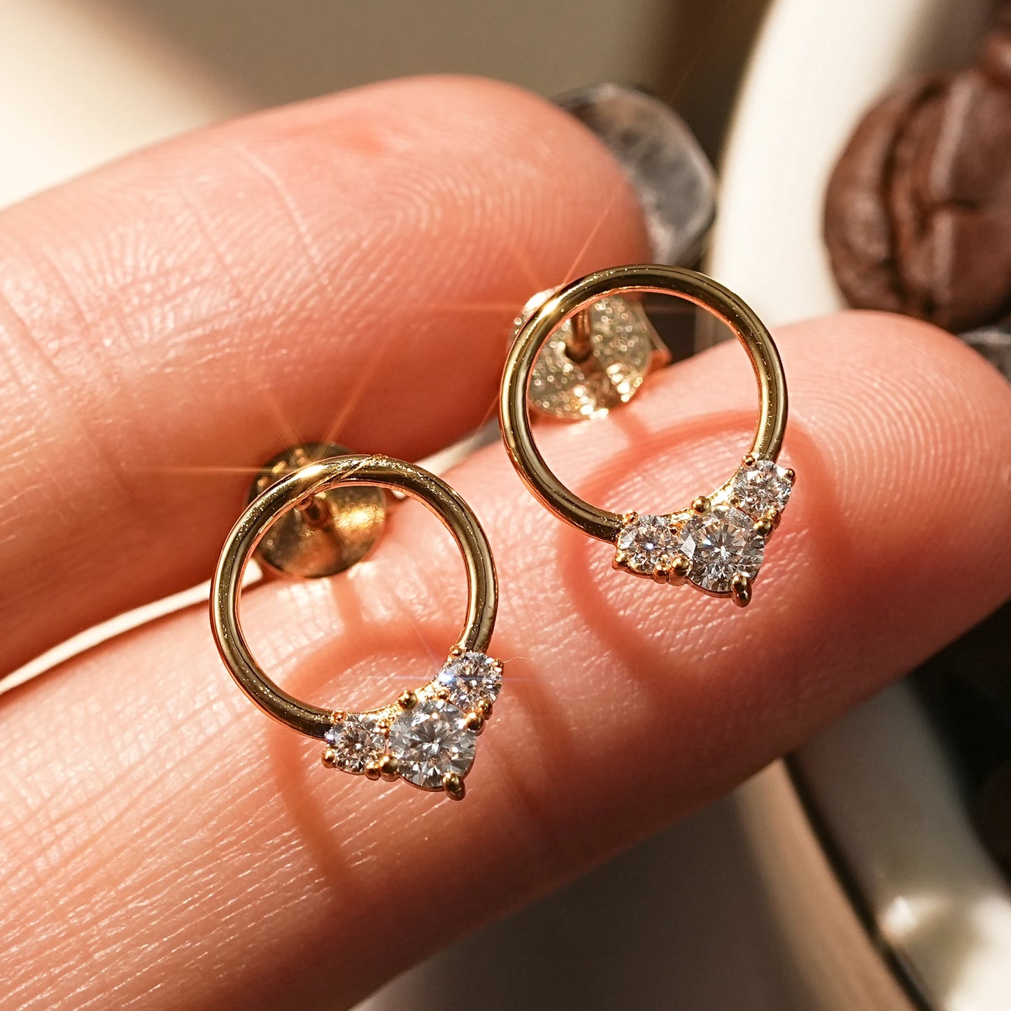 Mini Needles Stud Earrings 925 Sterling Silver for Women with D Color Moissanite Lovely Piercing Jewelry with Certificate