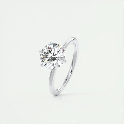 Classic 0.5ct/1ct/2ct Round D Moissanite 925 Sterling Sliver Ring for Women Wedding Engagement Promise Finger Rings Jewelry GRA