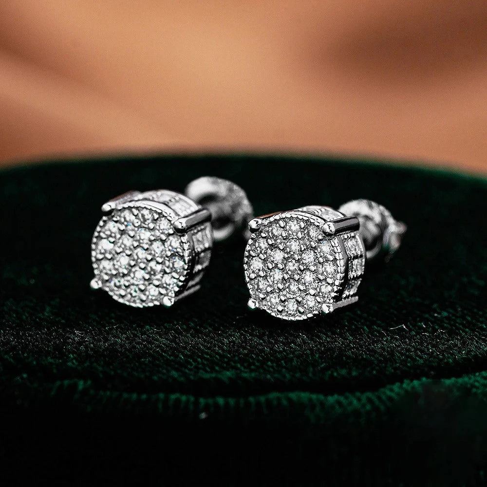 2025 0.86CTW. Pave Moissanite Hoop Huggie Earrings for Women 925 Silver Luxury Skeleton Design Earring Original Fine Jewelry GRA