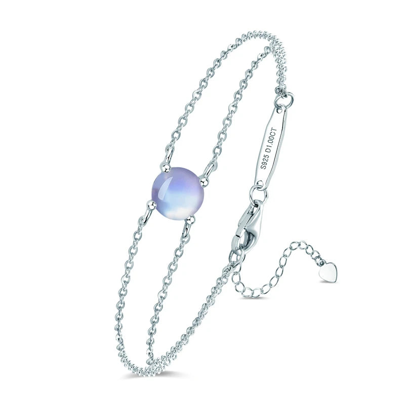 Colorful 12 Birthstone Bracelet for Women Real 925 Silver Chain 6.5mm Lab Diamond Moissanite Zircon Birthday Charm Jewelry Gift
