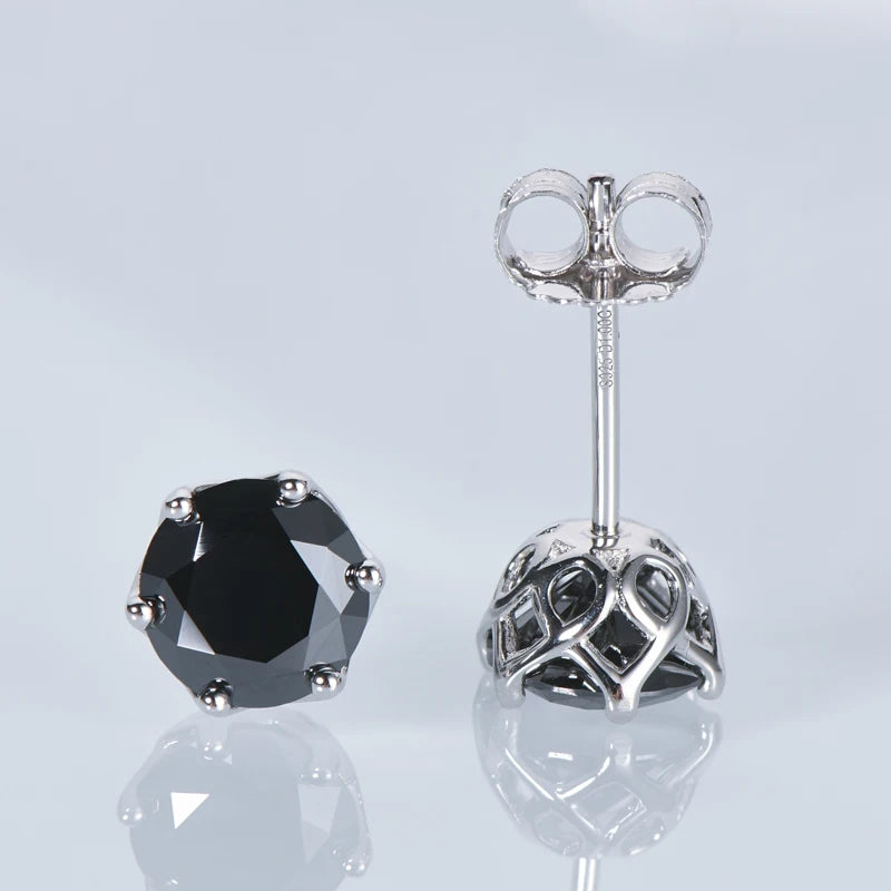 3mm-6.5mm 1ct D Color Moissanite Stud Earrings 925 Silver Piercing Ear Push Back Women Men Fine Jewelry & Certificate GRA