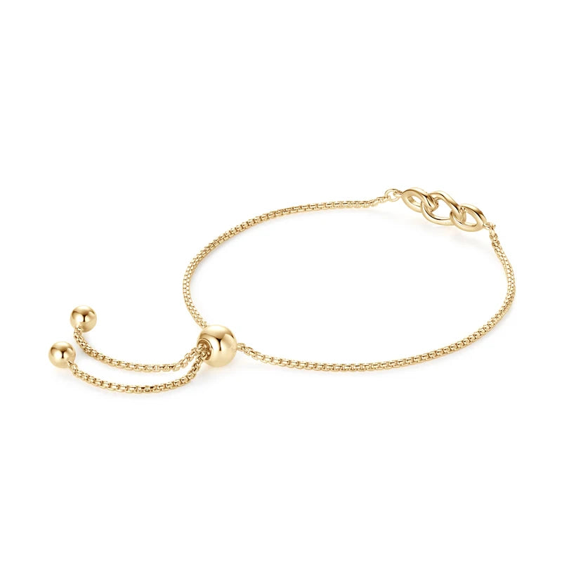 2024 Trendy Stretch Adjustable Moissanite Bracelet Real 925 Silver Plated Gold Bracelet for Women Fine Jewelry Gift Hand Chain