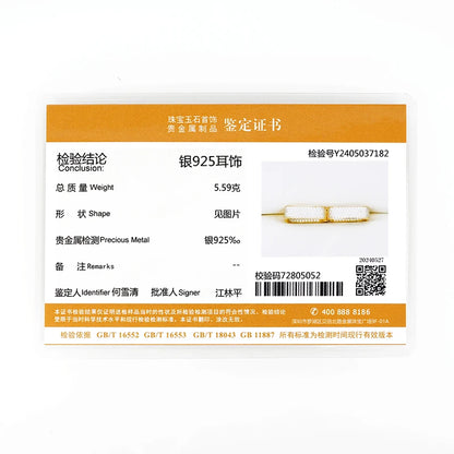 Original Full Moissanite Earrings Women Square Hoop Earrings Silver 925 Trendy Wedding Party Jewelry with GRA Certificate