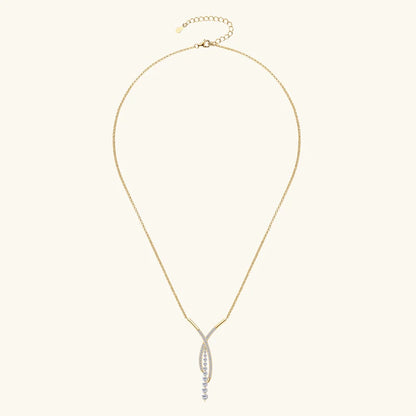 New Full Moissanite Y Pendant Necklace for Women 925 Silver Adjustable Chain Luxury Bar Moissanite Drop Jewelry Gift 2025 Trend