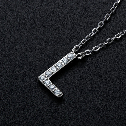 Initial Moissanite 26 Letter Pendant Necklace for Women Men Real Silver 925 Name Pendant Fine Jewelry Valentine's Day Gift