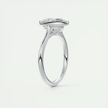 100% Real 925 Sterling Sliver 4.5 Carat Oval Cut Cubic Zirconia Engagement Ring for Women Sparking Lab Diamond Finger Ring
