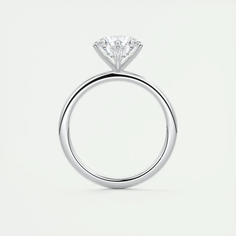 Classic 0.5ct/1ct/2ct Round D Moissanite 925 Sterling Sliver Ring for Women Wedding Engagement Promise Finger Rings Jewelry GRA