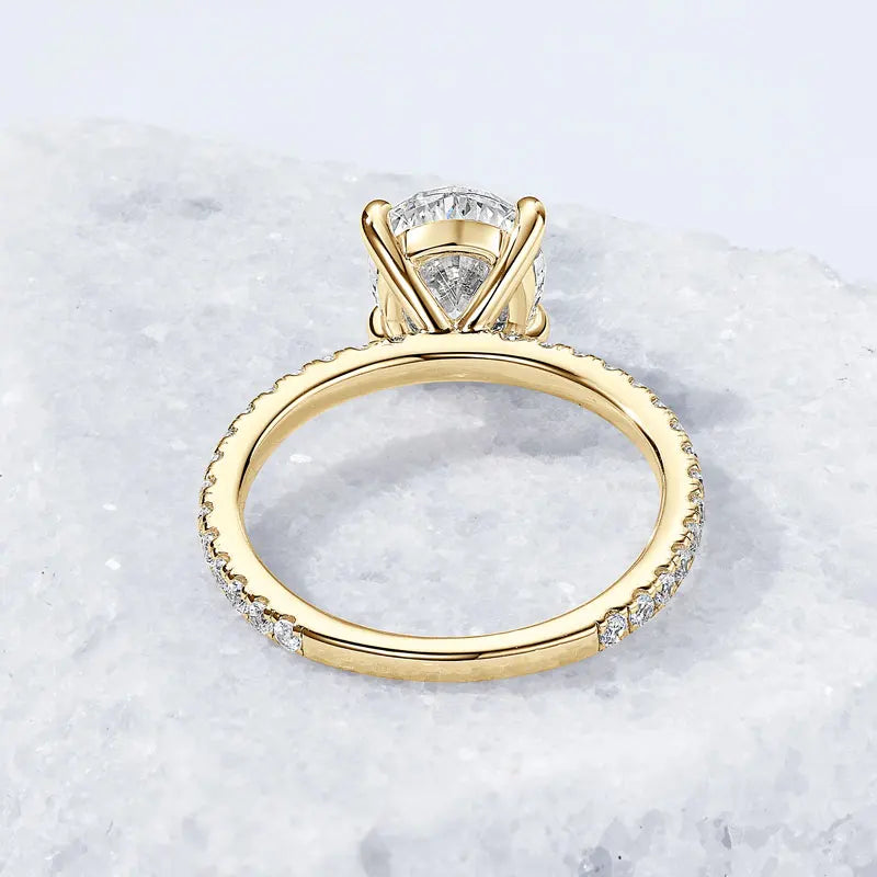 3.0CT D Oval Cut Moissanite Engagement Wedding Ring for Women 925 Sterling Sliver Promise Bands Vintage Finger Jewelry With GRA