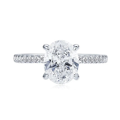 3.0CT D Oval Cut Moissanite Engagement Wedding Ring for Women 925 Sterling Sliver Promise Bands Vintage Finger Jewelry With GRA