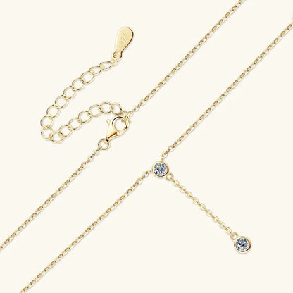 3mm D Color Moissanite Y Shape Long Pendant Necklace for Women Adjustable Chain 100% 925 Silver Jewelry Trendy 2025 Gifts