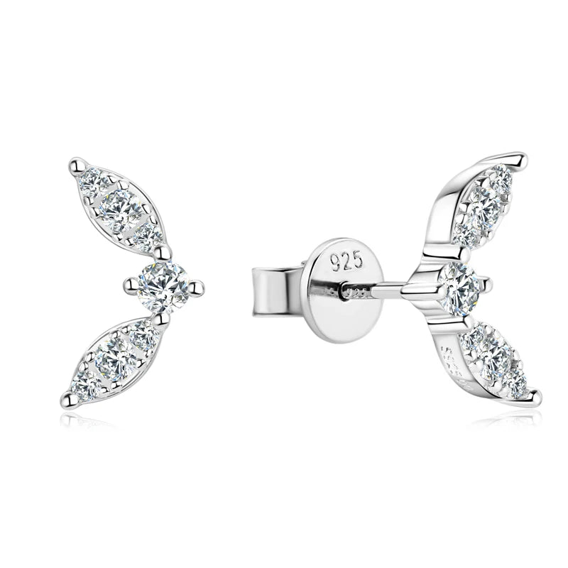Cute Mini Moissanite Stud Earrings 100% Silver 925 Sterling Earrings Piercing Ear for Women Jewelry with GRA Certificate
