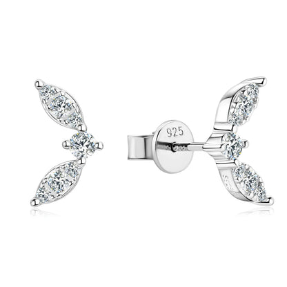 Cute Mini Moissanite Stud Earrings 100% Silver 925 Sterling Earrings Piercing Ear for Women Jewelry with GRA Certificate