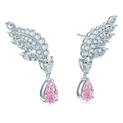 Classic 4.0CT Emerald Cut Gemstone Hook 925 Sterling Silver Color Lab Diamond Drop Dangle Earrings for Women Jewelry Gifts