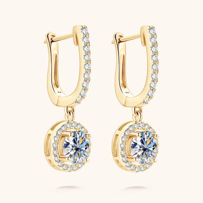 2023 Women Hoops 925 Silver Gold Drop Earrings Dangle Real Moissanite Earring Original GRA Certified Wedding Jewelry Gifts