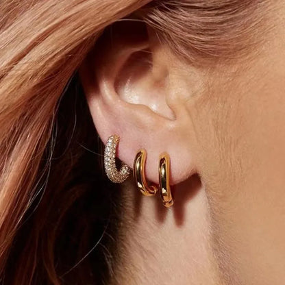 Micro Paved Full Moissanite Hoops Earrings Silver 925 Dazzling Diamond Ear Luxury Jewelry for Women Men Party Wedding Gift