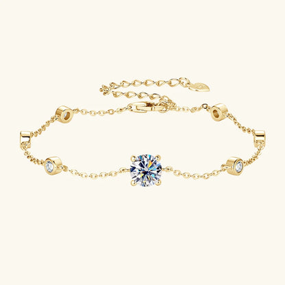 2025 Fashion Bracelets 6.5mm 1CT D All Moissanite Bracelet for Women 925 Silver Adjustable Chain Lab Diamond Jewelry Gifts