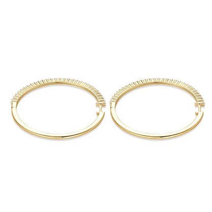 2mm Moissanite Hoop Earrings for Women 925 Silver 40mm Large Big Hoops Piercing Earrings Fashion Fine Jewelry Party Gifts