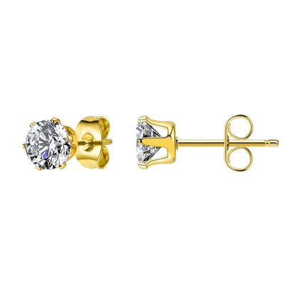 Stud Earrings for Men Women Real D Color Moissanite 3mm-9mm Multiple Sizes Earring 925 Silver Jewelry Girls Gift Certified